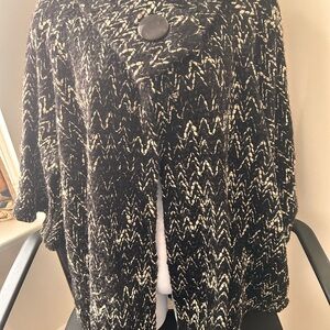 Susan Bristol Black and White Knit Jacket Sz 2X